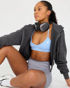 Sudadera con cremallera Core Classic Cropped