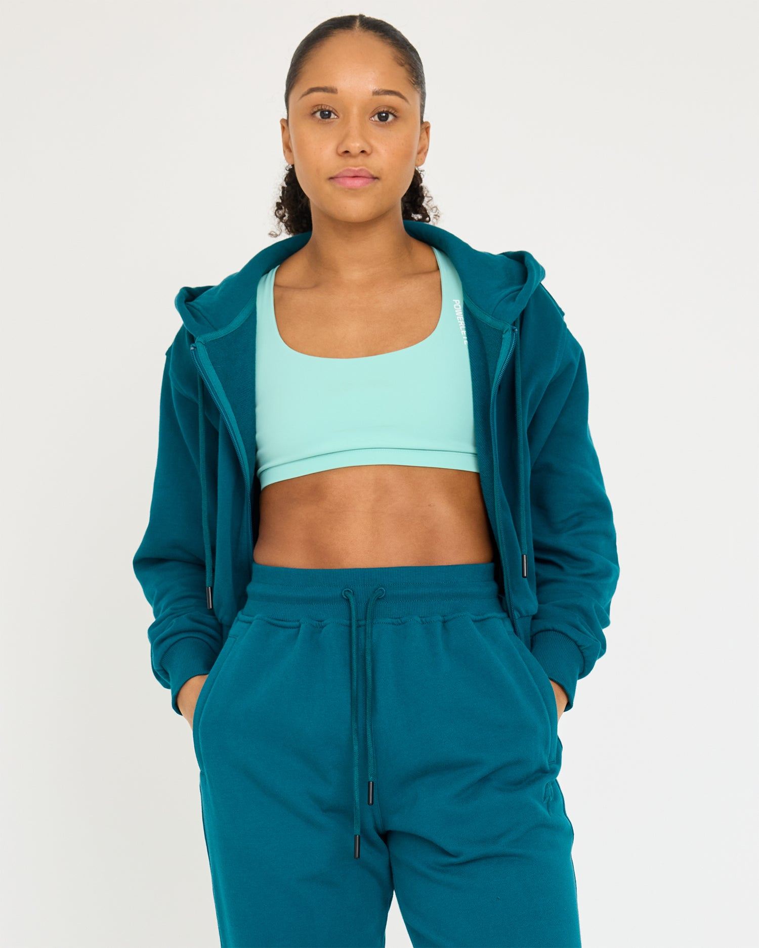 Sudadera con cremallera Core Classic Cropped