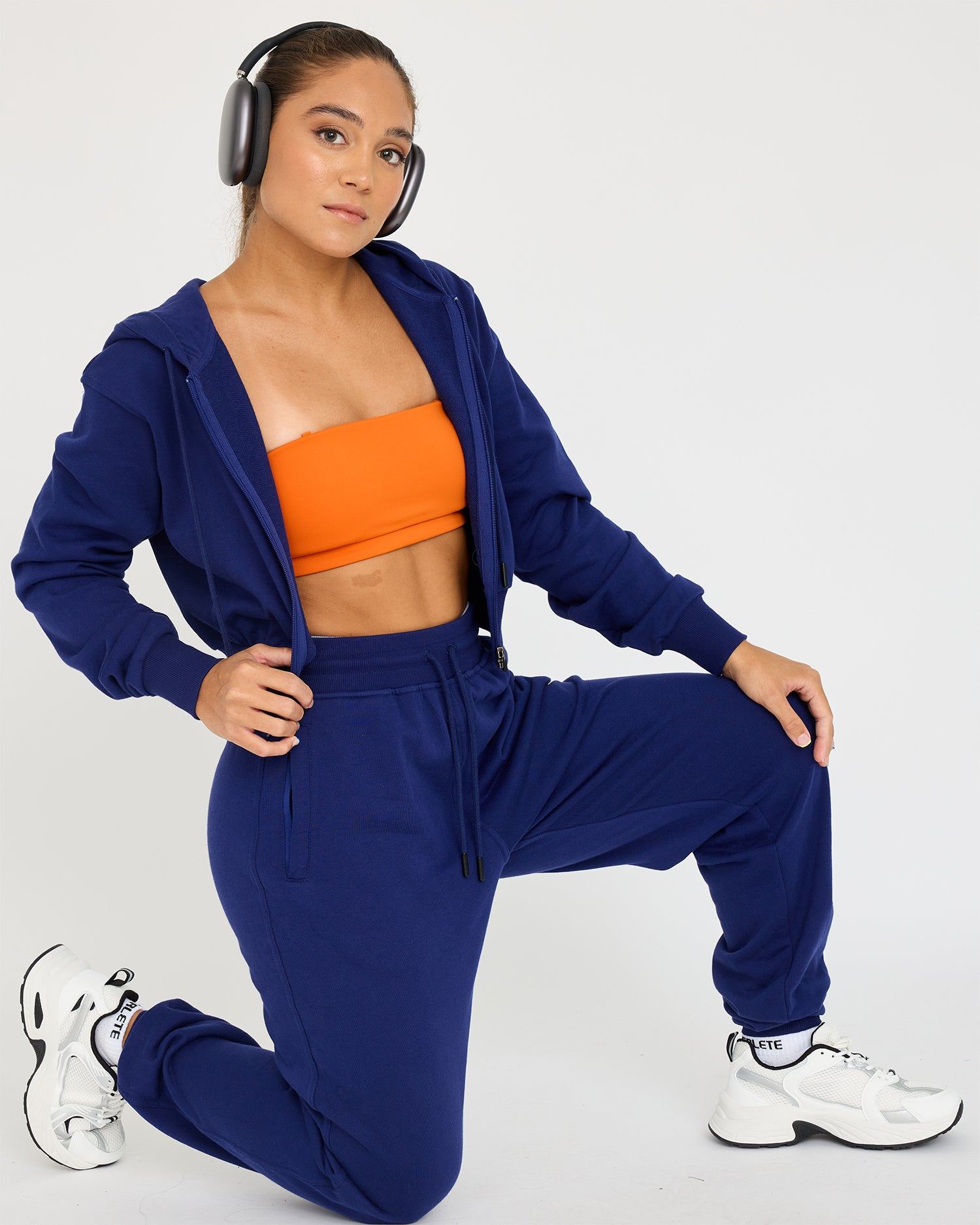 Sudadera con cremallera Core Classic Cropped