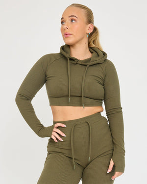 Sudadera con capucha Lounge Cropped
